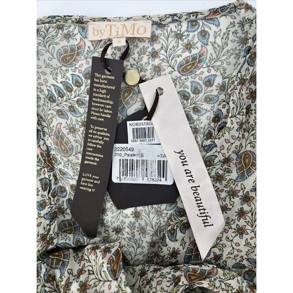 byTiMo Womens Size Small Floral Print V-Neck Long Sleeve Georgette Dress NWT - Picture 12 of 16